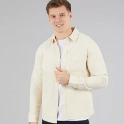 C.R.C. Herren Mosh Hemd mit Struktur Off White Offwhite