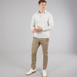 C.R.C. Herren Mosh Seersucker Hemd reif White St