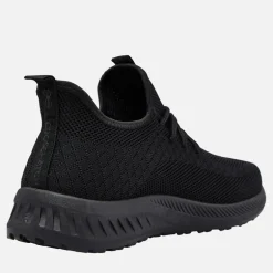 Crosshatch Herren Antioch Turnschuhe Black Mono