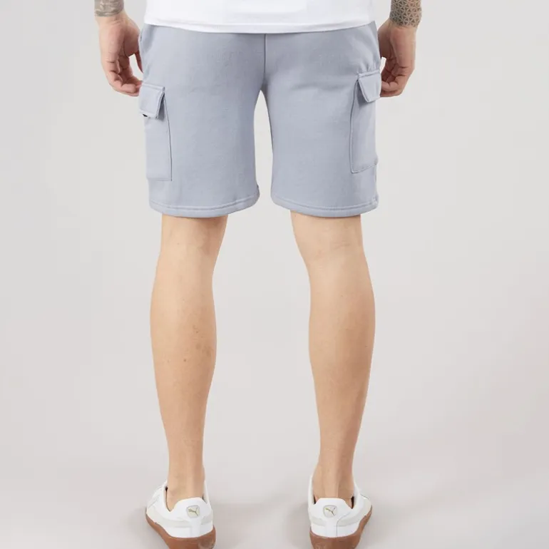Crosshatch Herren Bardon Cargoshorts Steel Blue