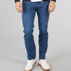 Crosshatch Herren Draker Gerade Jeans Mittelblau