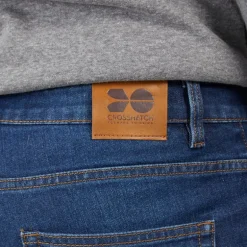 Crosshatch Herren Durtan Slim Fit Jeans Dunkel Wasch