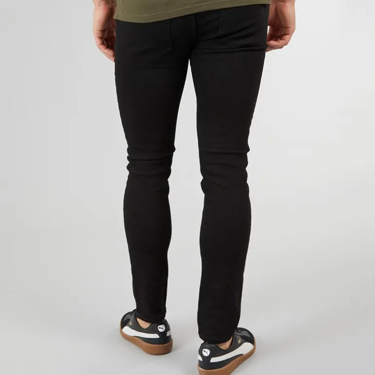 Crosshatch Herren Durtan Slim Fit Jeans Black Wash