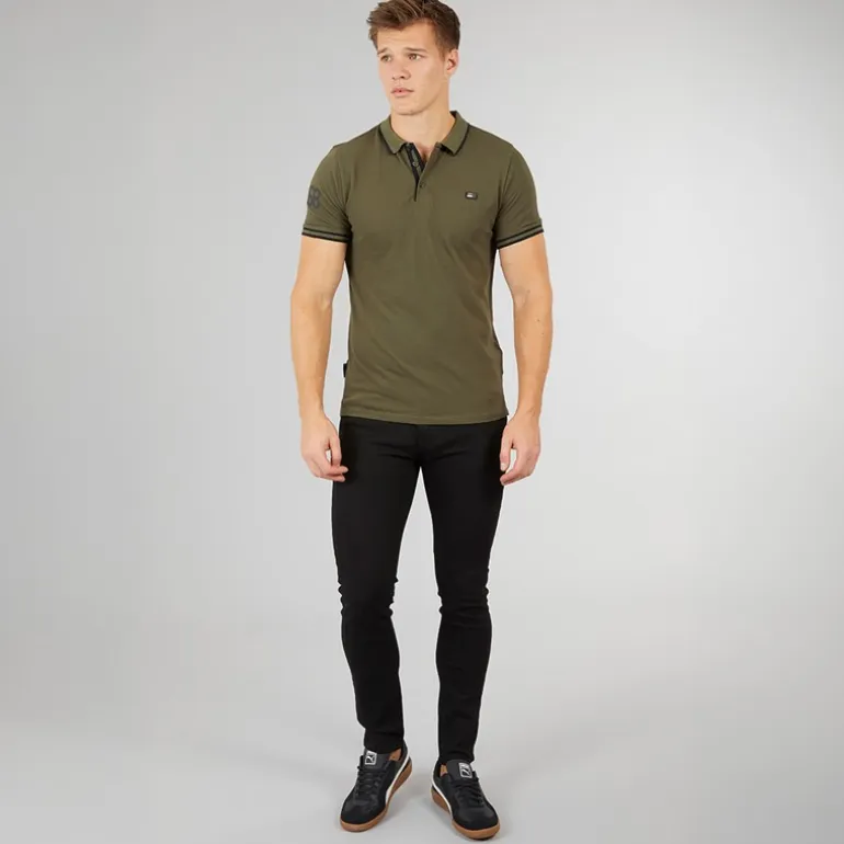 Crosshatch Herren Durtan Slim Fit Jeans Black Wash