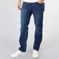 Crosshatch Herren Entspannt Lockere Passform Jeans Dunkel Gewaschen