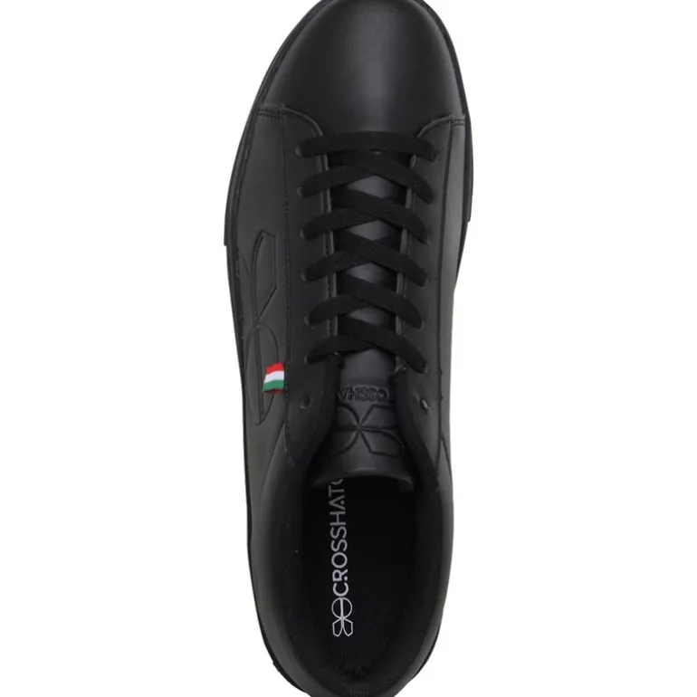 Crosshatch Herren Gleaton Sneaker Schwarz Mono