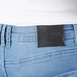 Crosshatch Herren Hammersmith Denim Shorts Light Wash