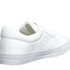 Crosshatch Herren Huseby Canvas Pumps Weiß Mono
