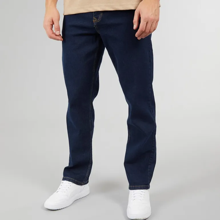 Crosshatch Herren Jeans Relaxed Fit Raw