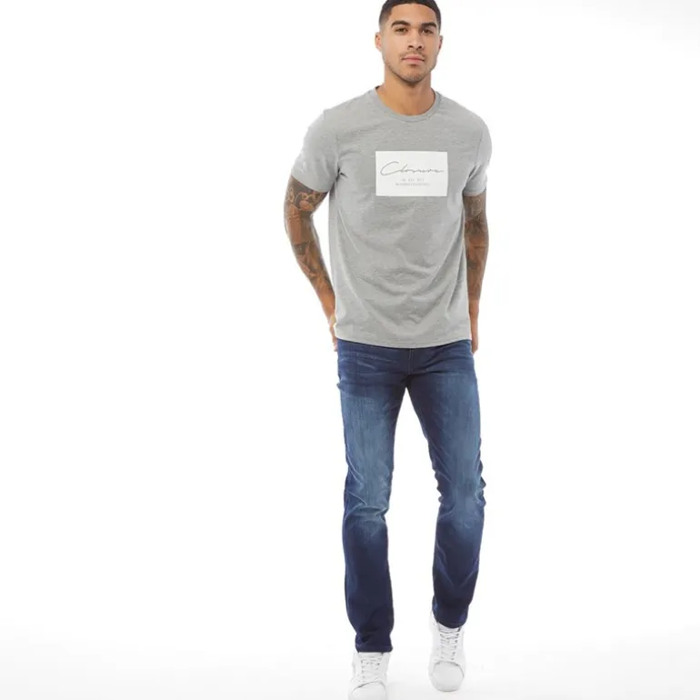 Crosshatch Herren New Svelte Skinny Jeans Dunkelblau