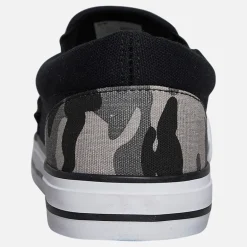 Crosshatch Herren Ramp Slip On Segeltuch Sneaker Black Camo/Schwarz