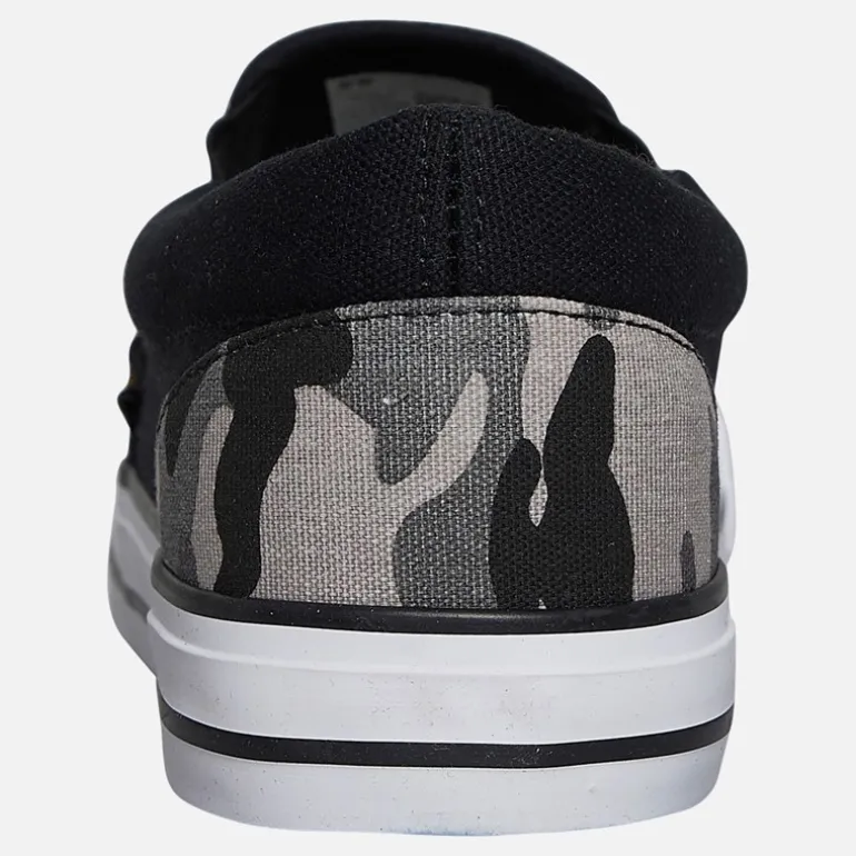 Crosshatch Herren Ramp Slip On Segeltuch Sneaker Black Camo/Schwarz