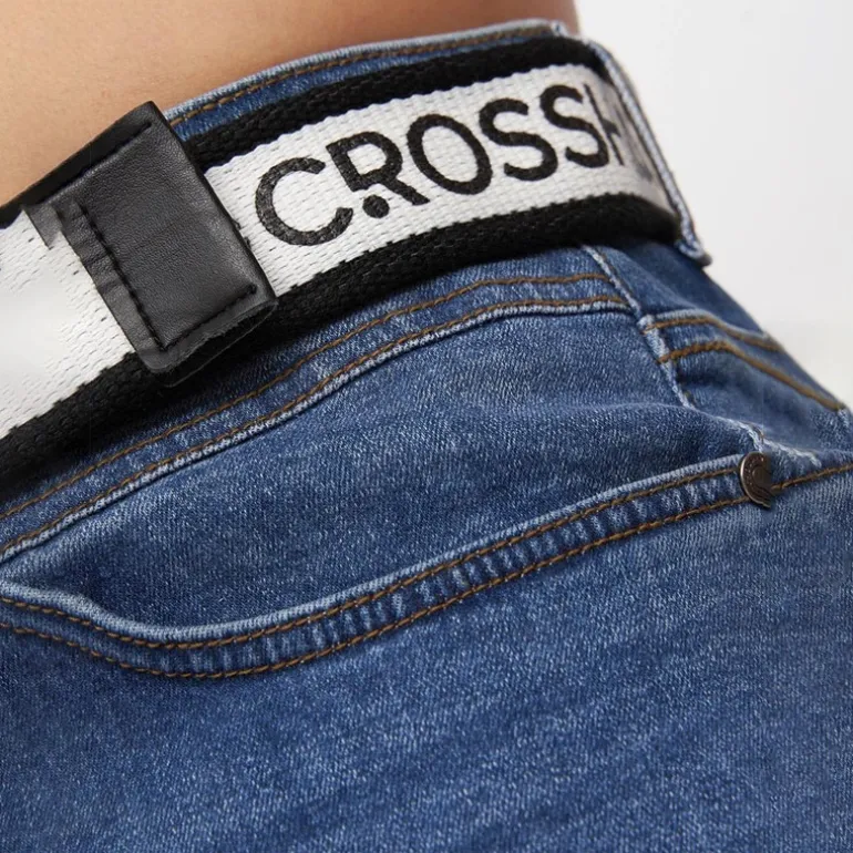 Crosshatch Herren Reestier Jeans Shorts Mittelwaschung