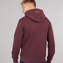 Crosshatch Herren Vintage Kapuzenpullover Rosine