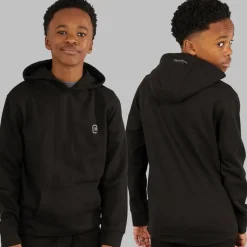 Crosshatch Junge Dreiteiliges Hoodie T Shirt und Jogginghose Set Schwarz / Anthrazit