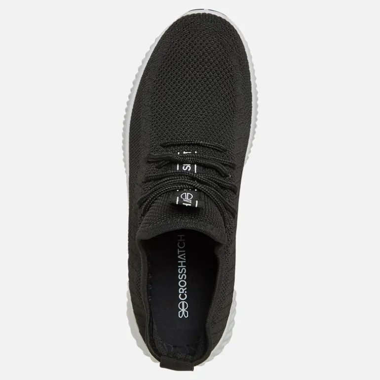 Crosshatch Jungen Rideout Sneaker Schwarz