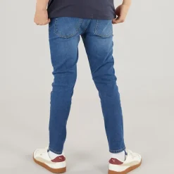 Crosshatch Junge Straight Jeans Mittelblau