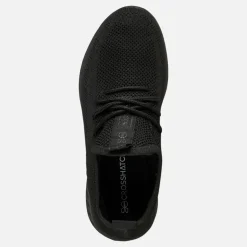 Crosshatch Junior Junge Antioch Turnschuhe Black Mono