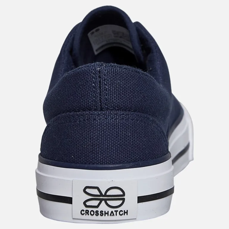 Crosshatch Junior Junge Skywalk Canvas Pumps Navy