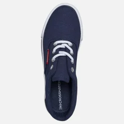 Crosshatch Junior Junge Skywalk Canvas Pumps Navy