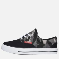 Crosshatch Junior Junge Skywalk Canvas Pumps Black Camo