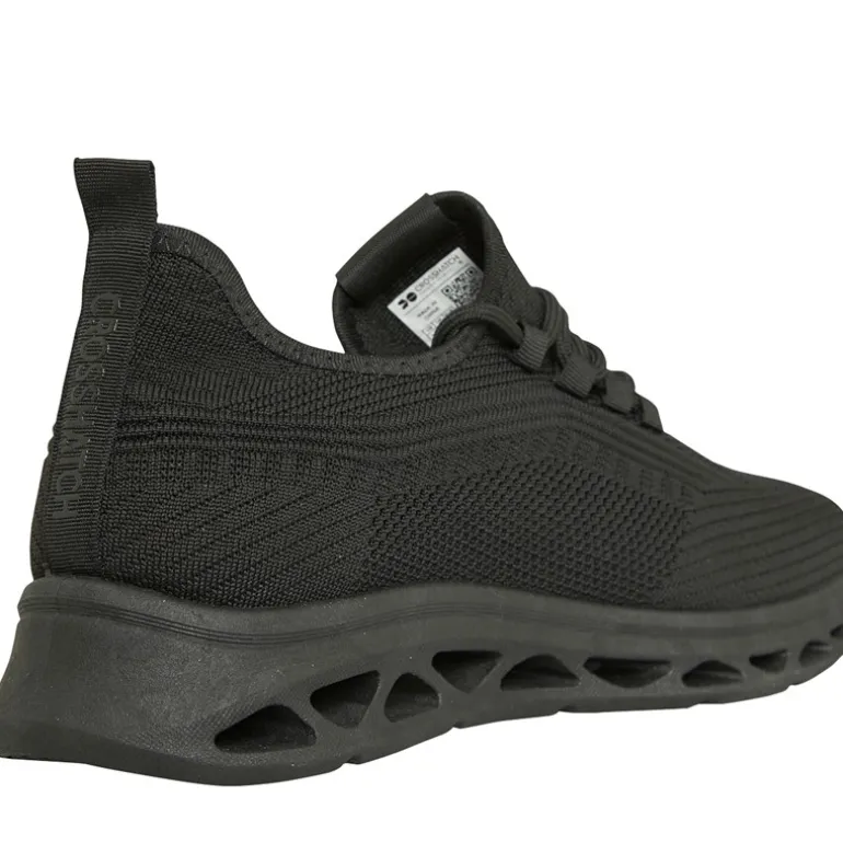 Crosshatch Trebed Sneaker Schwarz Mono