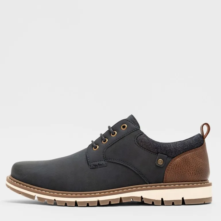 Deakins Herren Cambridge Schuhe Marine/Braun