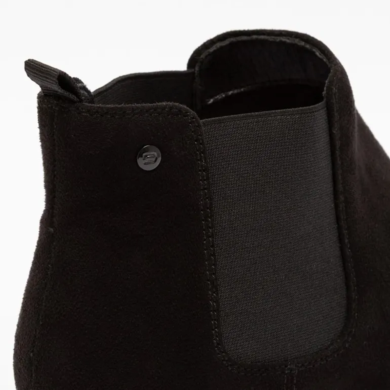 Deakins Herren Chelsea Boots Schwarz Wildleder