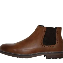 Deakins Herren Eastside Brogue Chelsea Boots Braun