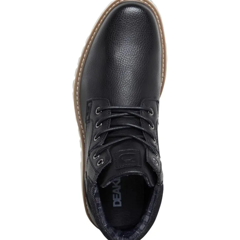 Deakins Herren Oxford Schuhe Schwarz
