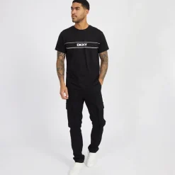 DKNY Herren Cavaliers T-Shirt Schwarz