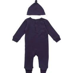 DKNY Jeans Baby Junge Outfit Mit Knoten Mütze Set Navy