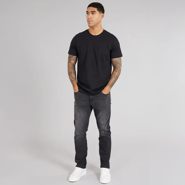 Duck and Cover Herren Hydras Jeans mit geradem Bein Schwarz