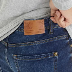 Duck and Cover Herren Rushawn Jeans mit lockerer Passform Mittelblau