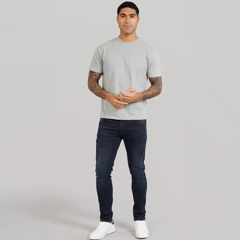 Duck And Cover Jeans Herren Maylead Slim Fit Blau Schwarz
