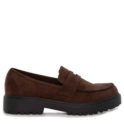 Duffy Damen Lattarico Uno Slipper Dunkelbraun
