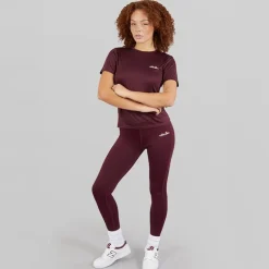 Ellesse Damen Deana Hohe Taille Enge Hosen Leggings Dark Purple