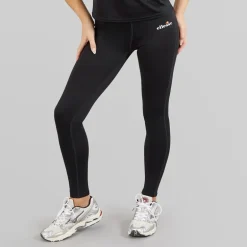 Ellesse Damen Deana Hohe Taille Enge Hosen Leggings Schwarz