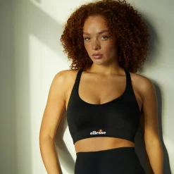 Ellesse Damen Dory Hoch Impact Sport BH Schwarz
