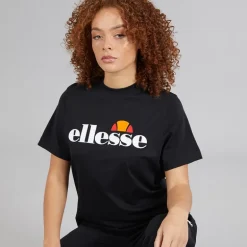 Ellesse Damen Stauf Logo T Shirt Schwarz