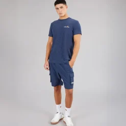 Ellesse Herren Dundalk Lauf Oberteil Navy Marl