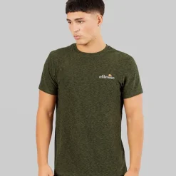 Ellesse Herren Dundalk Laufshirt Khaki Marl