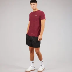 Ellesse Herren Dundalk Laufshirt Burgundy Marl