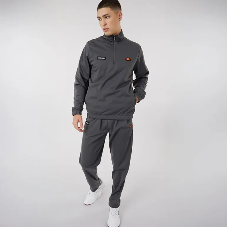 Ellesse Herren Ferrari Poly Trainingsanzug Dunkelgrau