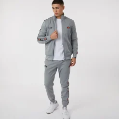 Ellesse Herren Giraldo Tracksuit mit Beinbesatz Grau