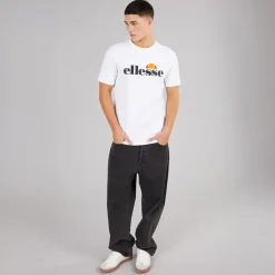 Ellesse Herren Prado 2 Großes Logo T Shirt Weiß