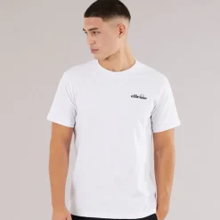 Ellesse Herren Retanna Rücken Logo T Shirt Weiß/Schwarz