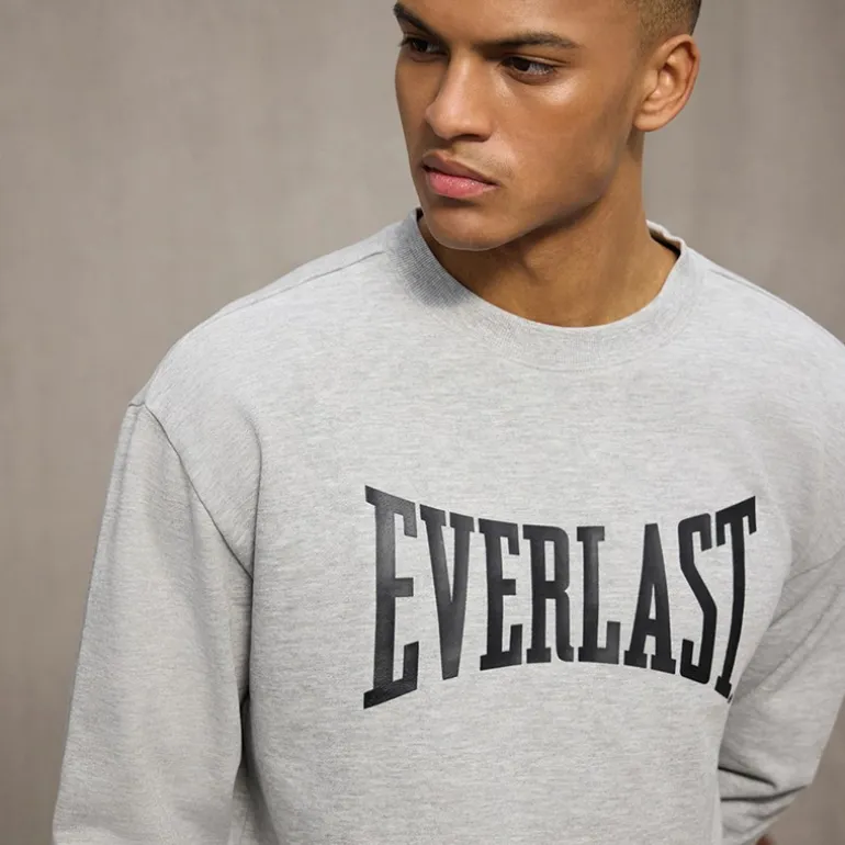 Everlast Sweatshirt Herren Iconic Maximized Hellgrau Mel