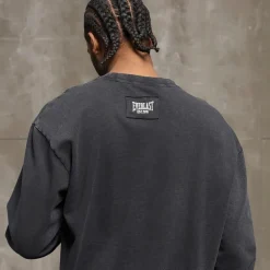 Everlast Washed Logo Crew Sweatshirt Black Beauty
