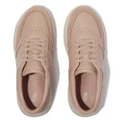 FitFlop Damen F-Mode Leder Wildleder Mix Flatform Sneaker Classic Beige